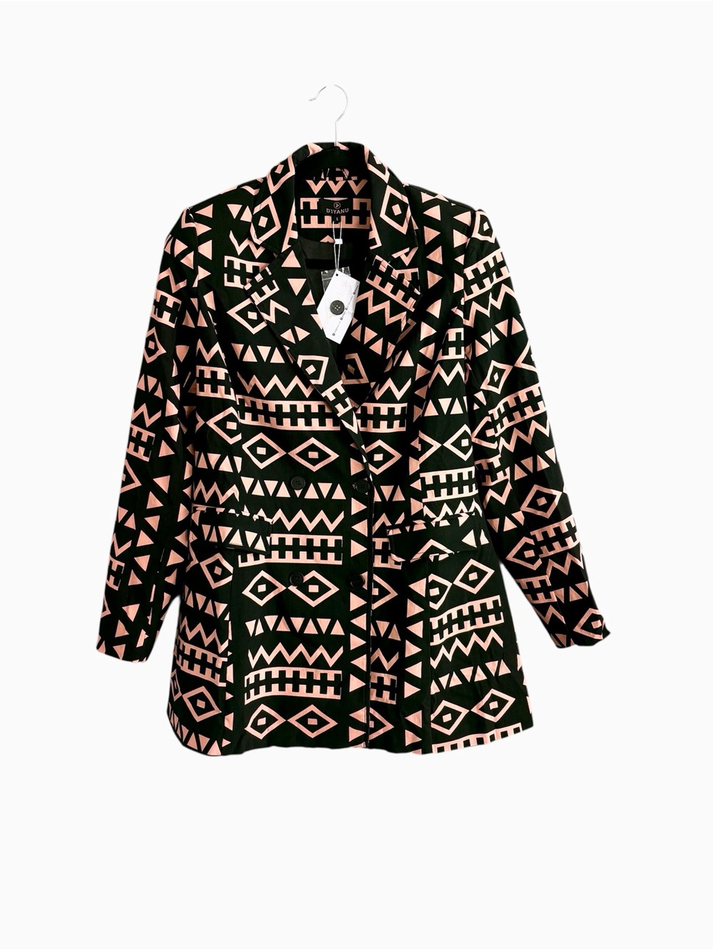 D'Iyanu Uyai African Print Cotton Blazer